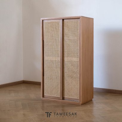ตู้เสื้อผ้าไม้สักบุหวาย WD145