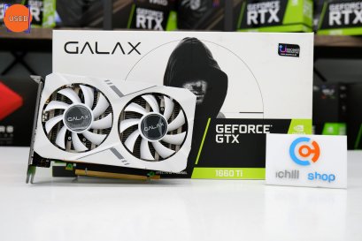การ์ดจอ (VGA) GALAX GTX 1660TI 6GB 2F WHITE MINI 1-CLICK OC P11696