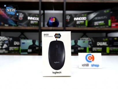 MOUSE (เมาส์) LOGITECH B100 (BLACK) (ของใหม่) P11754