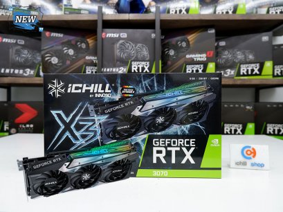 การ์ดจอ INNO3D RTX 3070 8GB 3F I Chill X3 *ของใหม่* (ไม่ลดแรงขุด) P10700