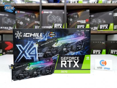 การ์ดจอ INNO3D RTX 3070 8GB 3F I Chill X4 *ของใหม่* (ไม่ลดแรงขุด) P10701