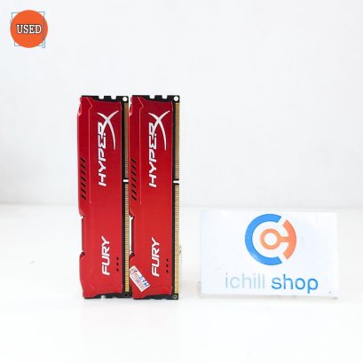 Ram (แรม) Kingston Hyper X Fury RED DDR3 8GB (4GBx2) 1600MHz ประกัน JIB, SYNNEX LT P09507