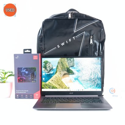 NOTEBOOK (โน๊ตบุ๊ค) ACER / CPU I7-1065G7 / จอ 14 FHD / GPU MX250 2GB / RAM DDR4 8GB / SSD M.2 512GB P17189
