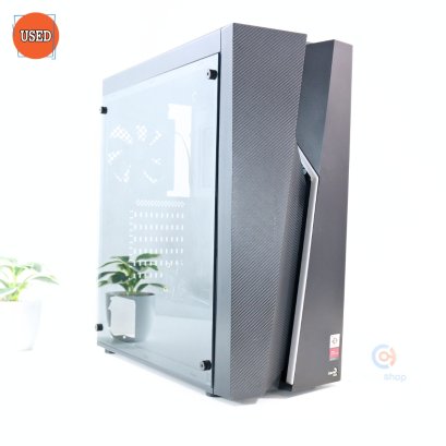 CASE (เคสเปล่า) AEROCOOL BOLT TEMPERED GLASS (BLACK) P17368