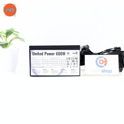 POWER SUPPLY (พาวเวอร์ซัพพลาย) AEROCOOL UNITED 600W (80 PLUS WHITE) P14346