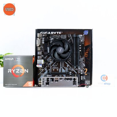 ชุดซีพียูพร้อมเมนบอร์ด CPU : AMD RYZEN 5 5600X 3.7GHz + MB : GIGABYTE B450M DS3H V2 P15673