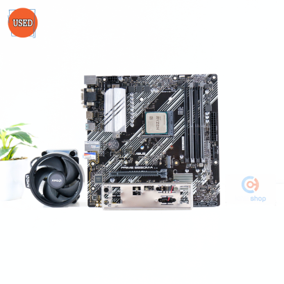 ชุดซีพียูพร้อมเมนบอร์ด CPU: AMD RYZEN 5 5600 + MB: ASUS PRIME B550M-A P16462