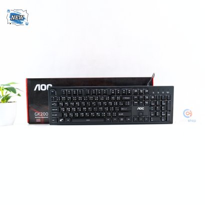 KEYBOARD (คีย์บอร์ด) AOC GAMING GK200 RAINBOW LED (BLACK) (ของใหม่) P17842