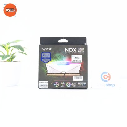 RAM (แรม) APACER NOX RGB DDR4 16GB (8GBX2) 3200MHz (WHITE) (ของใหม่) P17221