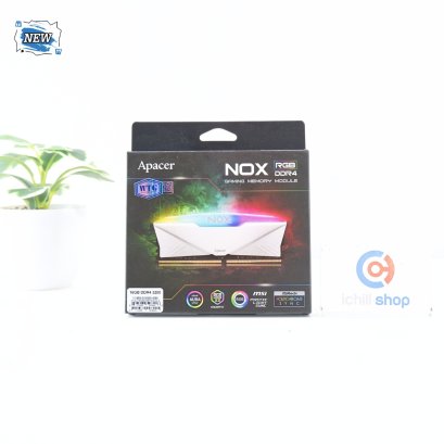 RAM (แรม) APACER NOX RGB DDR4 16GB (8GBX2) 320MHz (WHITE) (ของใหม่) P17221
