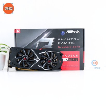 การ์ดจอ (VGA) ASROCK RX570 8GB 2F PHANTOM GAMING X OC P15067