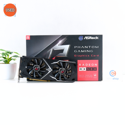 การ์ดจอ (VGA) ASROCK RX580 8GB 2F PHANTOM GAMING X OC P15565