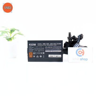 POWER SUPPLY (พาวเวอร์ซัพพลาย) COOLER MASTER MWE BRONZE V2 450 230V 450W (80 PLUS BRONZE) P17087