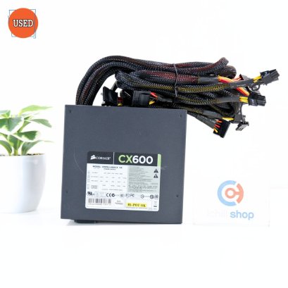 POWER SUPPLY (พาวเวอร์ซัพพลาย) CORSAIR CX600 V2 600W (80 PLUS) P15748