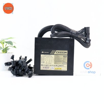 POWER SUPPLY (พาวเวอร์ซัพพลาย) CORSAIR CX650M 650W (80 PLUS BRONZE) P17024