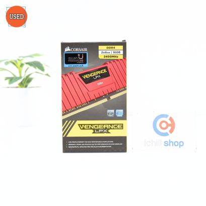 RAM (แรม) CORSAIR VENGEANCE LPX DDR4 16GB (8X2) 2400MHz RED P14041