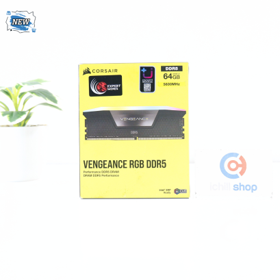 RAM (แรม) CORSAIR VENGEANCE RGB DDR5 64GB (32X2) 5600MHz (ของใหม่) P16406