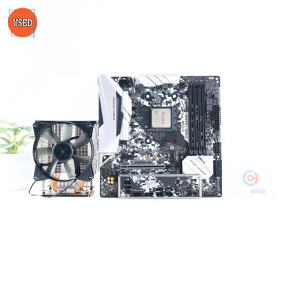 ชุดซีพียูพร้อมเมนบอร์ด CPU: AMD RYZEN 5 5600G + MB: ASROCK B450M STEEL LEGEND P17305