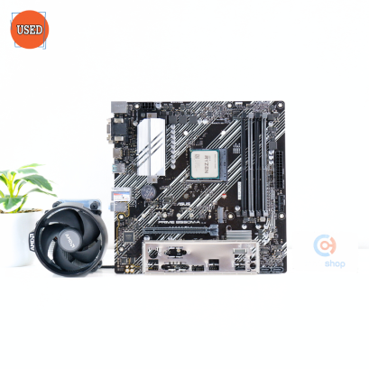 ชุดซีพียูพร้อมเมนบอร์ด CPU: AMD RYZEN 5 5600G + MB: ASUS PRIME B550M-A P16590