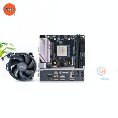 ชุดซีพียูพร้อมเมนบอร์ด CPU: AMD RYZEN 5 5600X + MB: GIGABYTE B450 I AORUS PRO WIFI P16588