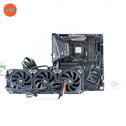 ชุดซีพียูเมนบอร์ดพร้อมชุดน้ำ CPU: I5-9600K+MB: MSI MEG Z390 GODLIKE+LC: THERMALTAKE FLOE RIING RGB 360 TT PREMIUM P16594