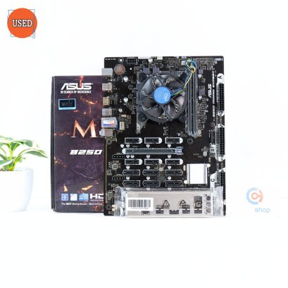 ชุดซีพียูพร้อมเมนบอร์ด CPU: INTEL CELERON G3930 + MB: ASUS B250 MINING EXPERT P17807