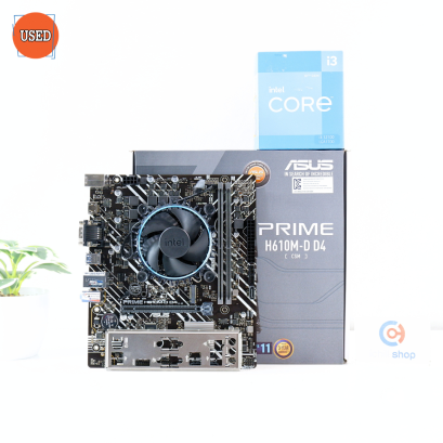 ชุดซีพียูพร้อมเมนบอร์ด CPU: INTEL CORE I3-12100 + MB: ASUS PRIME H610M-D D4-CSM P16791