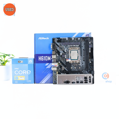ชุดซีพียูพร้อมเมนบอร์ด CPU: INTEL CORE I5-12400F + MB: ASROCK H610M-HVS/M.2 P16489