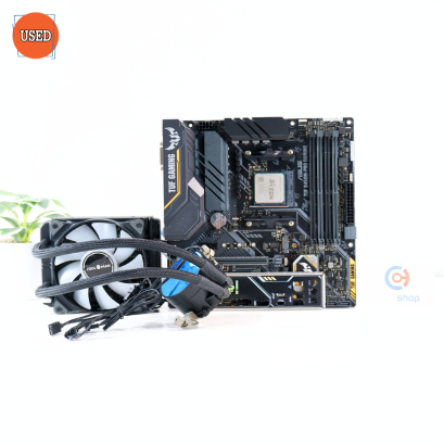 ชุดซีพียูเมนบอร์ดพร้อมชุดน้ำ CPU: RYZEN 5 2600X+MB: ASUS TUF B450M-PRO GAMING+LC: TSUNAMI COOLMAN CM-120 RGB P16596
