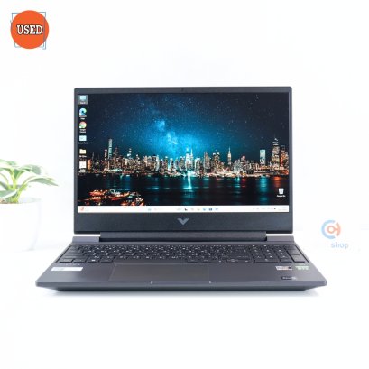 NOTEBOOK (โน๊ตบุ๊ค) HP / CPU RYZEN 5 5600H / จอ 15.6 FHD /GPU RTX 3050 4 GB / RAM DDR4 8GB / SSD M.2 512GB P17063