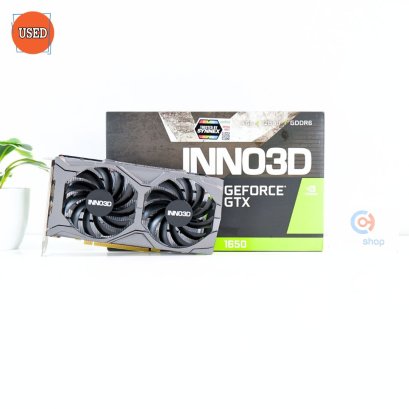 การ์ดจอ (VGA) INNO3D GTX1650 4GB 2F TWIN X2 OC P16173