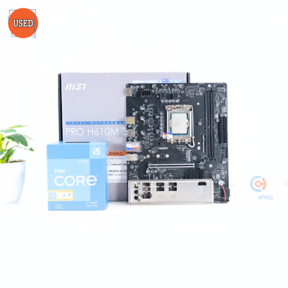 ชุดซีพียูพร้อมเมนบอร์ด CPU: INTEL CORE I5-12400F + MB: MSI PRO H610M-S DDR4 P16420