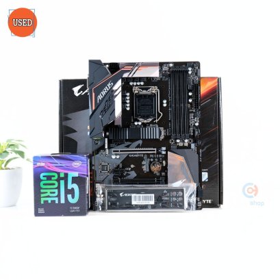 ชุดซีพียูพร้อมเมนบอร์ด CPU : INTEL CORE I5-9400F 2.9 GHz + MB : GIGABYTE B360 AORUS GAMING 3 P15769