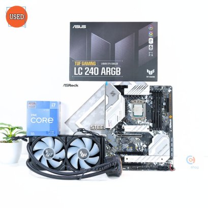 ชุดซีพียูเมนบอร์ดพร้อมชุดน้ำปิด CPU: INTEL CORE I7-12700F+MB: ASROCK Z690 STEEL LEGEND+LC: ASUS TUF GAMING LC 240 ARGB P16022