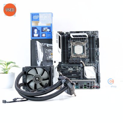 ชุดซีพียูเมนบอร์ดพร้อมชุดน้ำปิด CPU: INTEL CORE I7-5820K + MB: ASUS X99 PRO USB 3.1 + LC: CORSAIR H80I GT P16031