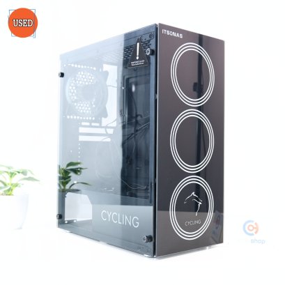 CASE (เคสเปล่า) ITSONAS CYCLING TEMPERED GLASS RGB (BLACK) P17545