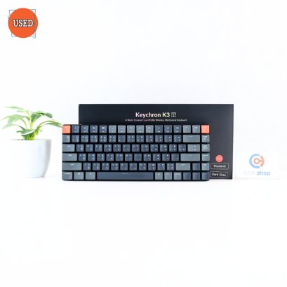 WIRELESS KEYBOARD (คีย์บอร์ดไร้สาย) KEYCHRON K3 VERSION 2 (DARK GREY) P17288