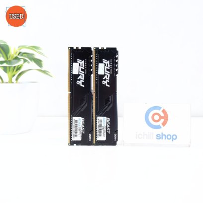 RAM (แรม) KINGSTON FURY BEAST DDR4 16GB (8X2) 2666MHz (BLACK) P14259