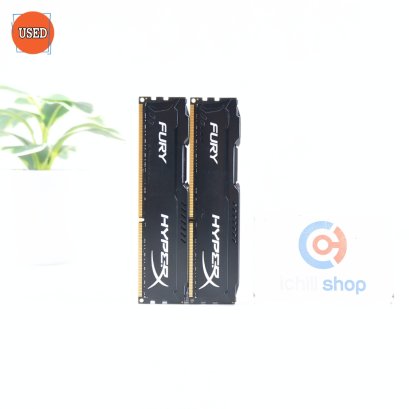RAM (แรม) KINGSTON HYPER X FURY DDR3 16GB (8GBX2) 1600MHz (BLACK) P17195