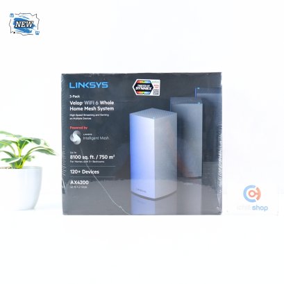 MESH WI-FI (เครือข่ายไวไฟ) LINKSYS VELOP AX4200 TRI-BAND MESH WI-FI 6 SYSTEM (ของใหม่) P17332