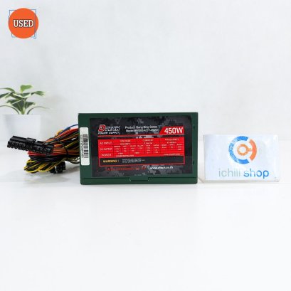 POWER SUPPLY (พาวเวอร์ซัพพลาย) DTECH DT-450 450W NO BOX *มีสายไฟเลี้ยงการ์ดจอ* NO BOX (ประกันร้าน 30 วัน) P09026