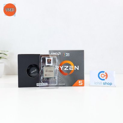 CPU (ซีพียู) AMD RYZEN 5 4500 3.6GHz + ซิงค์พัดลมเดิม (ในกล่อง) ประกัน SYNNEX 10/2026 P14604