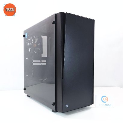 CASE (เคสเปล่า) THERMALTAKE VERSA J21 TEMPERED GLASS (BLACK) P14684