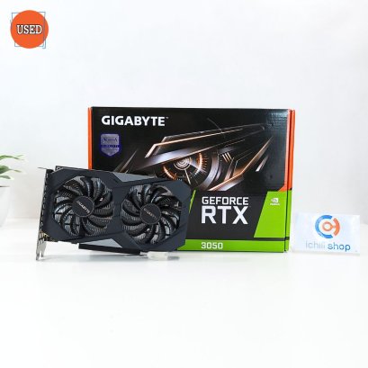 การ์ดจอ (VGA) GIGABYTE GEFORCE RTX3050 WINDFORCE OC 6G - 6GB GDDR6 ประกัน SVOA 10/2025 P14793