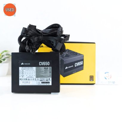 POWER SUPPLY (พาวเวอร์ซัพพลาย) CORSAIR CV650 - 650W 80PLUS BRONZE P15048