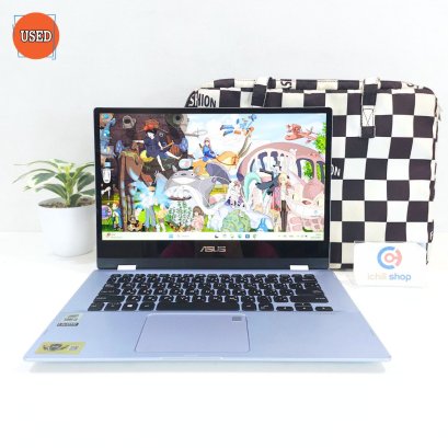 NOTEBOOK (โน๊ตบุ๊ค) ASUS VIVOBOOK FLIP14 จอ 14"/ CPU : INTEL CORE I3-10110U/ RAM : DDR4 4GB 2666MHz / SSD : 256GB P15531