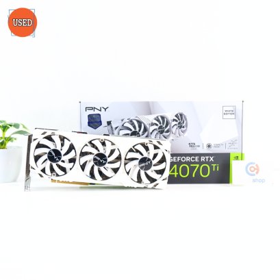 การ์ดจอ (VGA) PNY RTX4070 TI 12GB 3F LED VERTO WHITE EDITION P17163