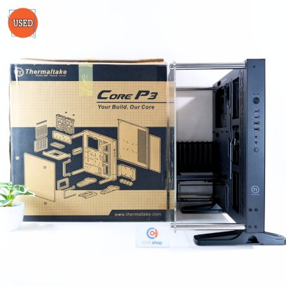 CASE (เคสเปล่า) THERMALTAKE CORE P3 TEMPERED GLASS (BLACK) P17370
