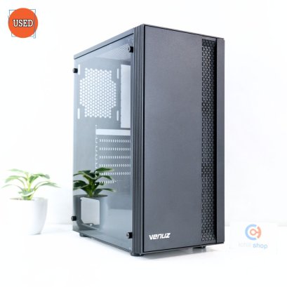 CASE (เคสเปล่า) VENUZ TEMPERED GLASS GAMING VC2805G (BLACK) P15947