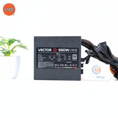 POWER SUPPLY (พาวเวอร์ซัพพลาย) XIGMATEK VECTOR S STEALTH 550W (80 PLUS SILVER) P17725